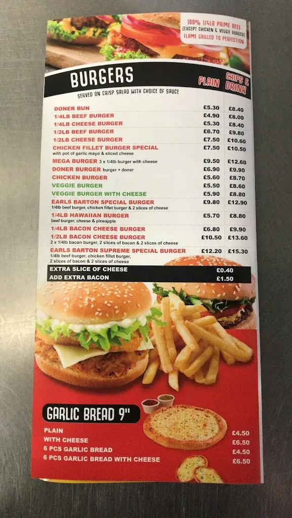 Menu_Earls Barton Pizza . Kebab/ burgers_Earls Barton_image_3