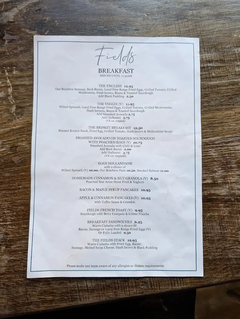 Menu_Fields Farmshop & Restaurant_East Bergholt_image_2
