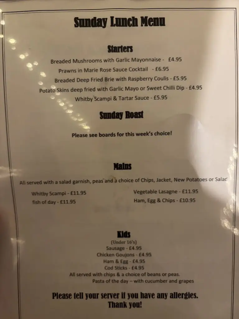 Menu_Castle Of Comfort_East Harptree_image_1