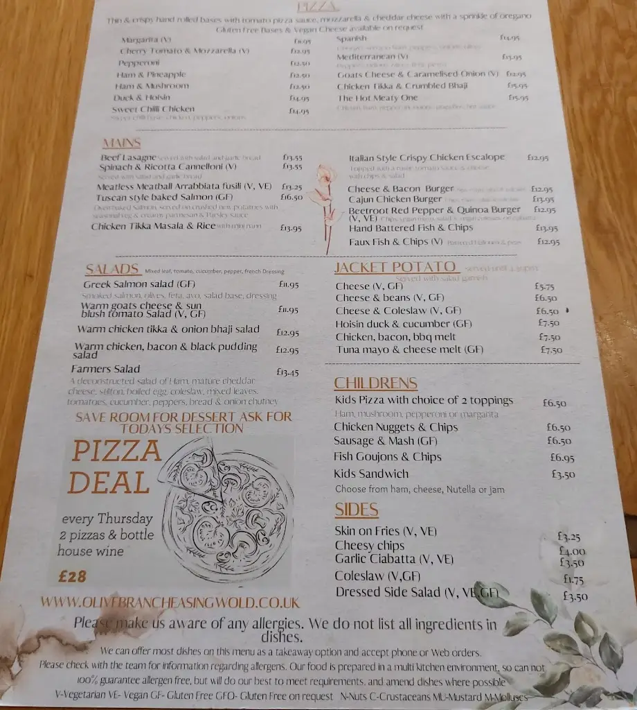 Menu_The Olive Branch_Easingwold_image_4