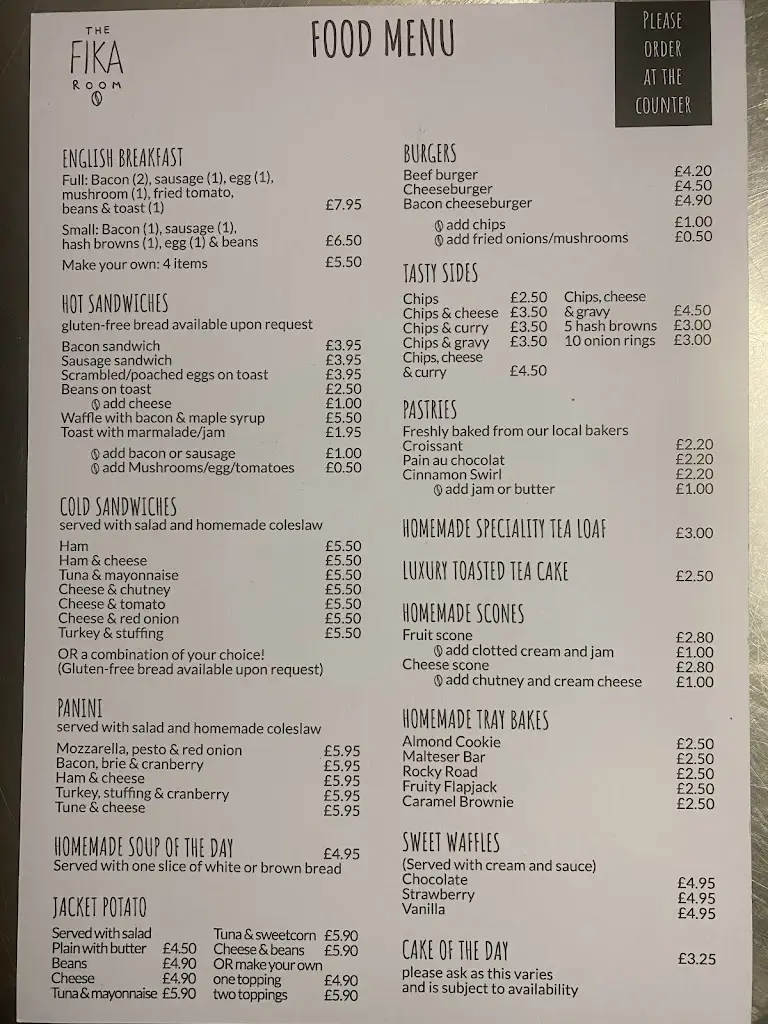Menu_The Fika Room_Easingwold_immagine_1