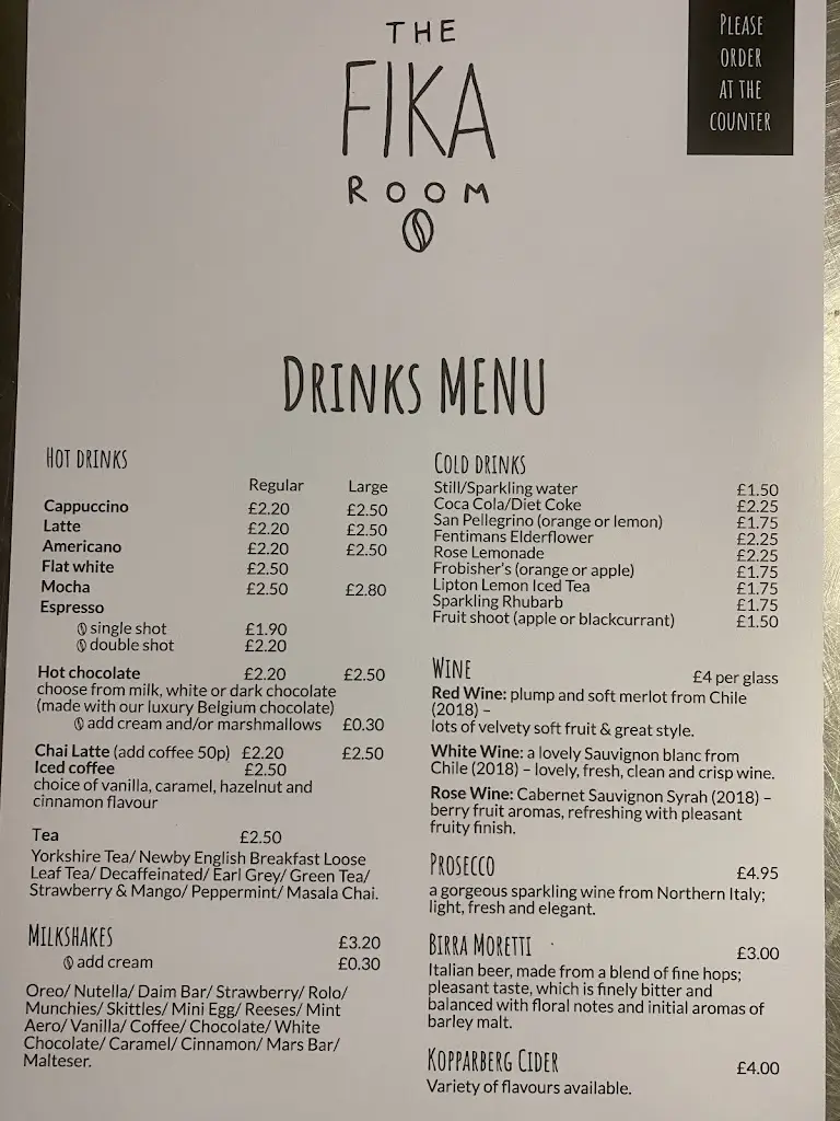 Menu_The Fika Room_Easingwold_immagine_2