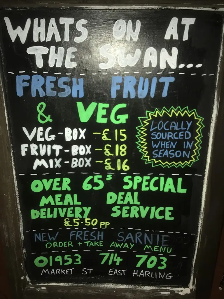 Menu_The Swan_East Harling_immagine_4