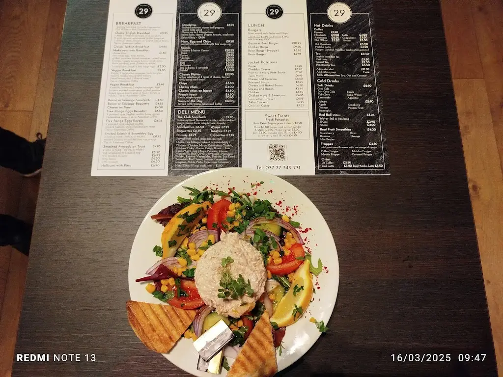 Menu_Twenty Nine_East Grinstead_image_1