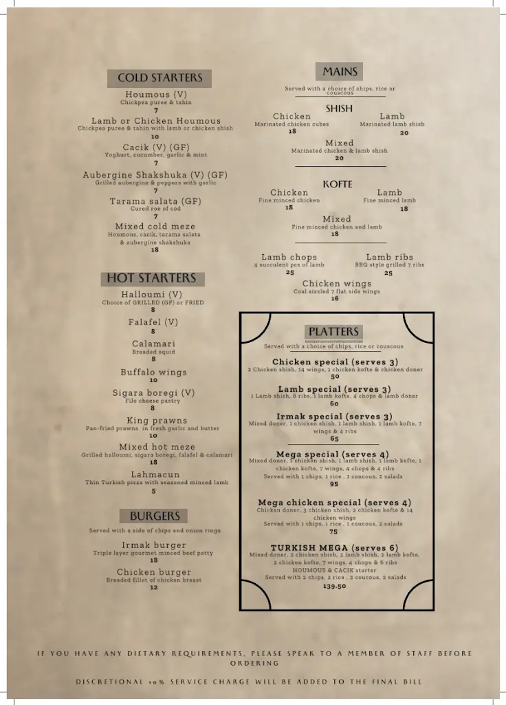 Menu_Irmak Lounge_Dunstable_image_1