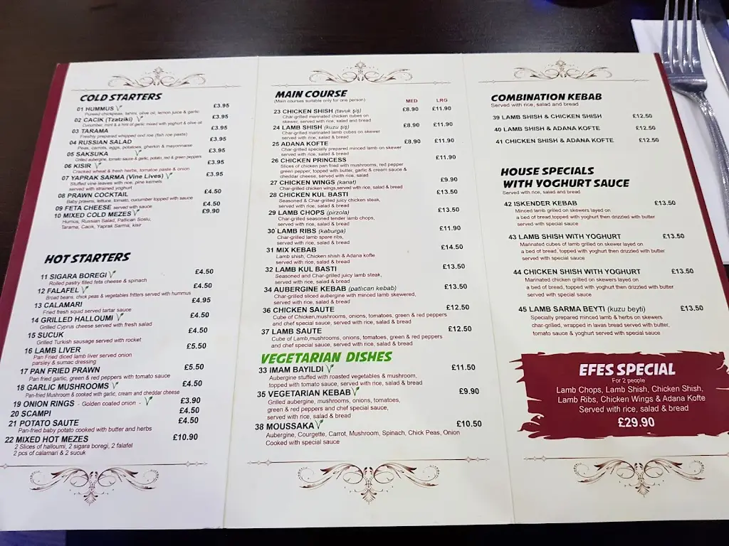 Menu_Efes BBQ_Dunstable_image_3