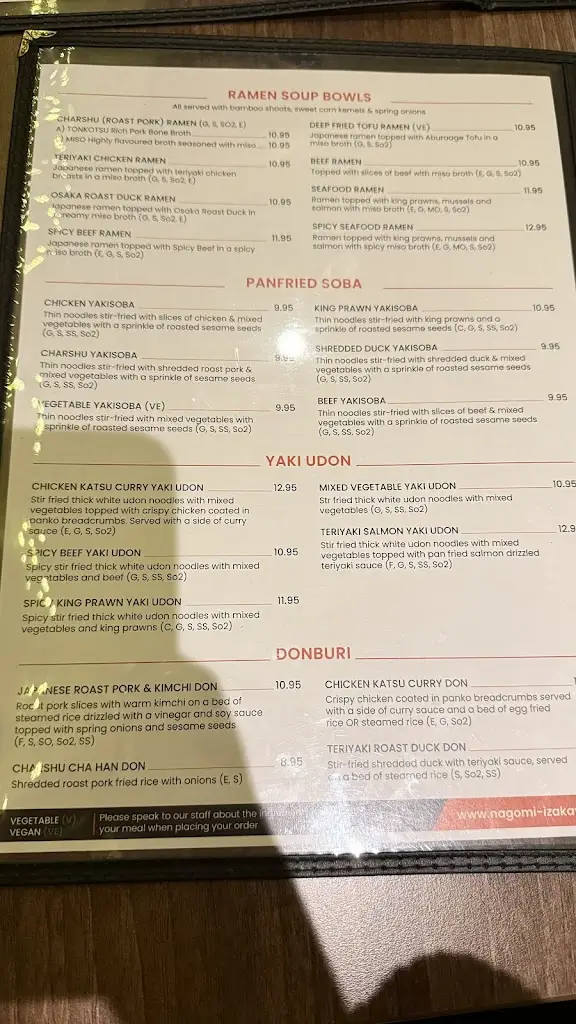 Menü_Nagomi Izakaya_Dunstable_Bild_1