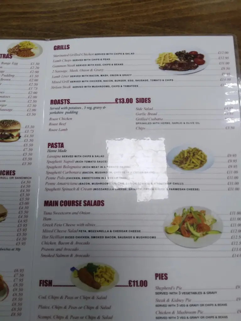 Menu_Cafe Latte._Dunstable_image_2