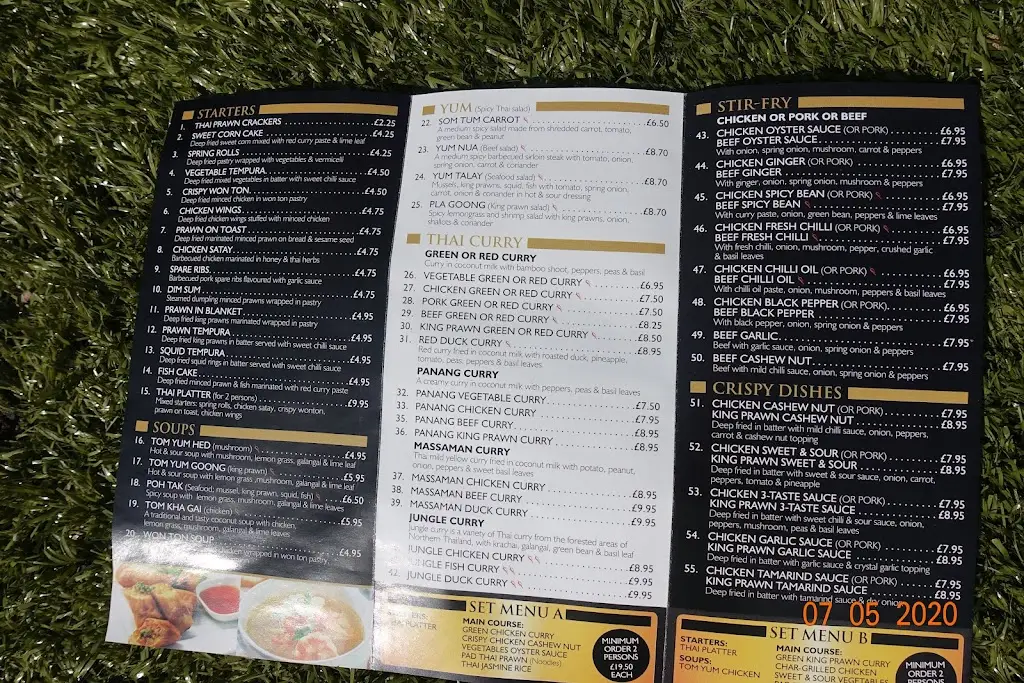 Menu_Roymai Thai Restaurant_Dunstable_image_1