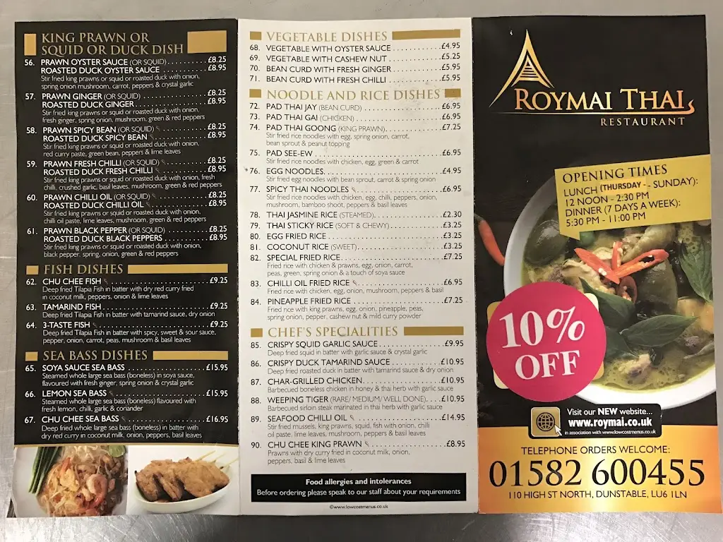 Menu_Roymai Thai Restaurant_Dunstable_image_3