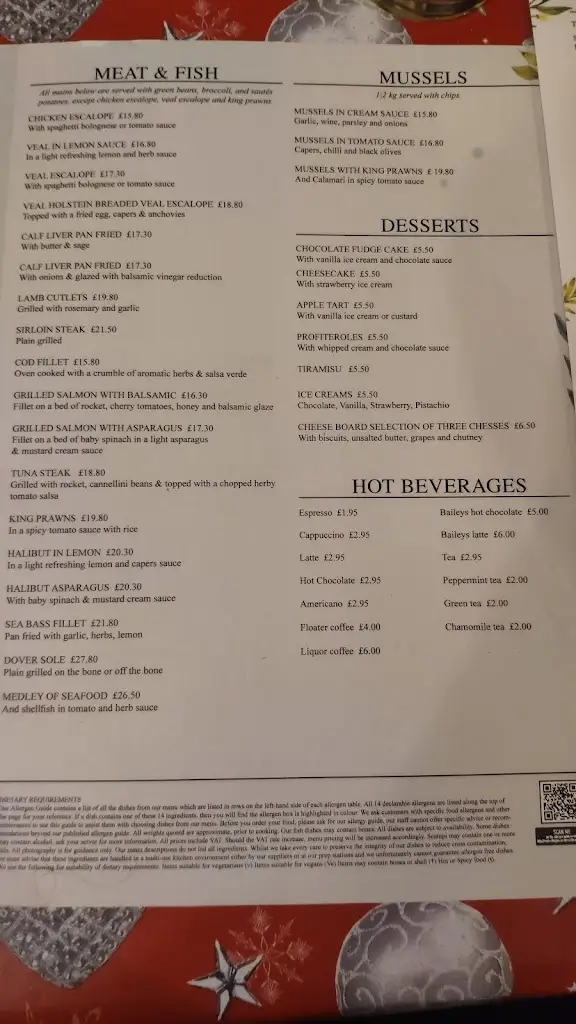 Menu_The White Lion_Dunstable_image_2