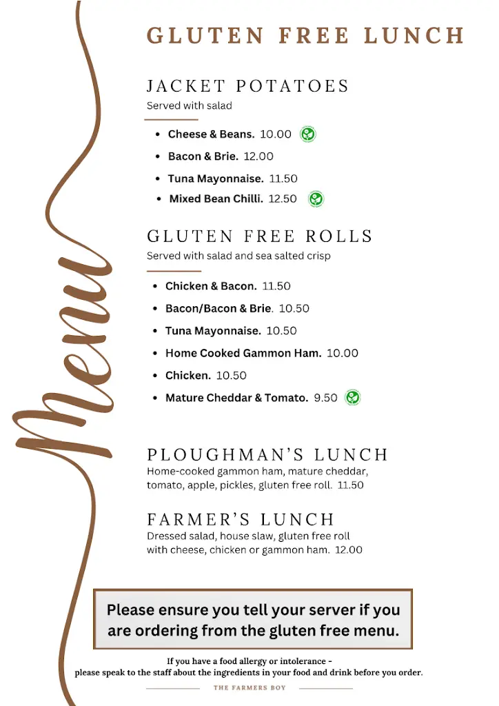 Menu_The Farmer's Boy_Dunstable_image_3