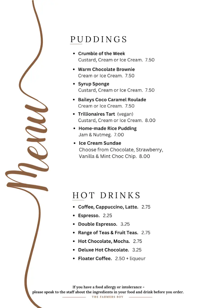 Menu_The Farmer's Boy_Dunstable_image_4