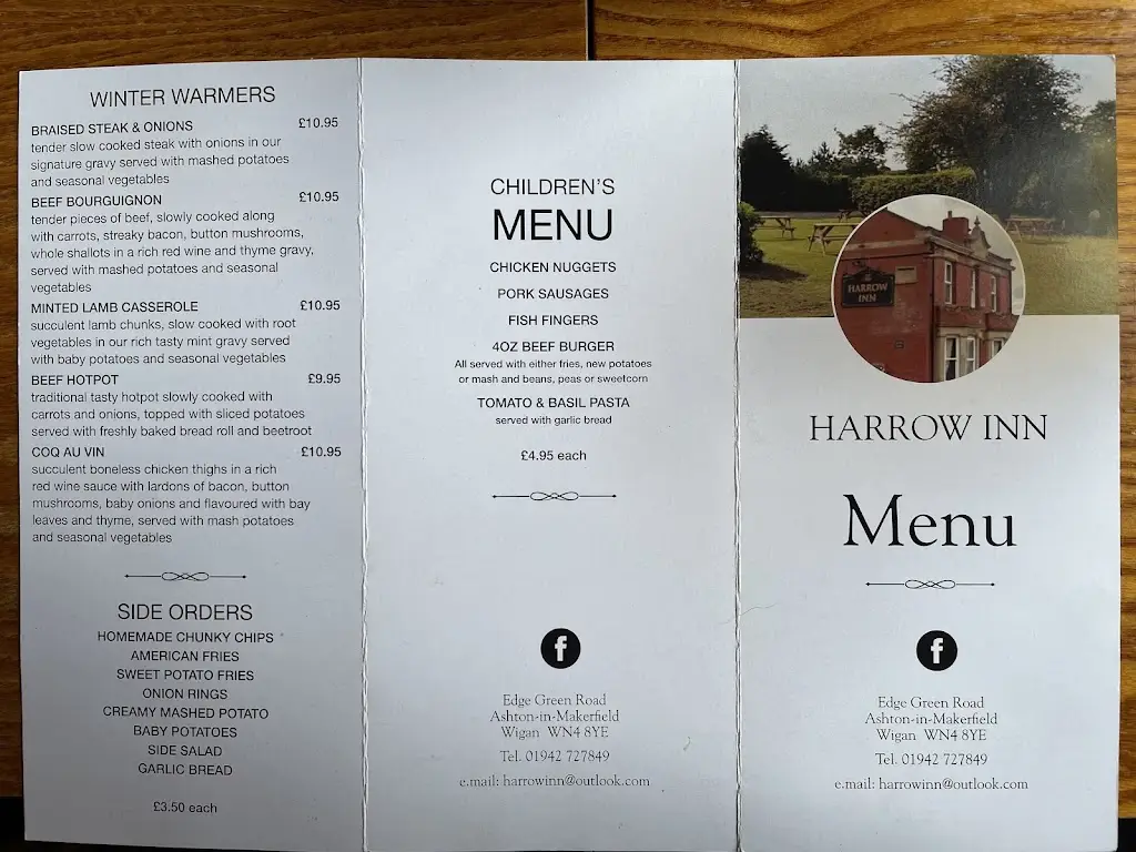 Menu_Harrow Inn_Ashton in Makerfield_image_1