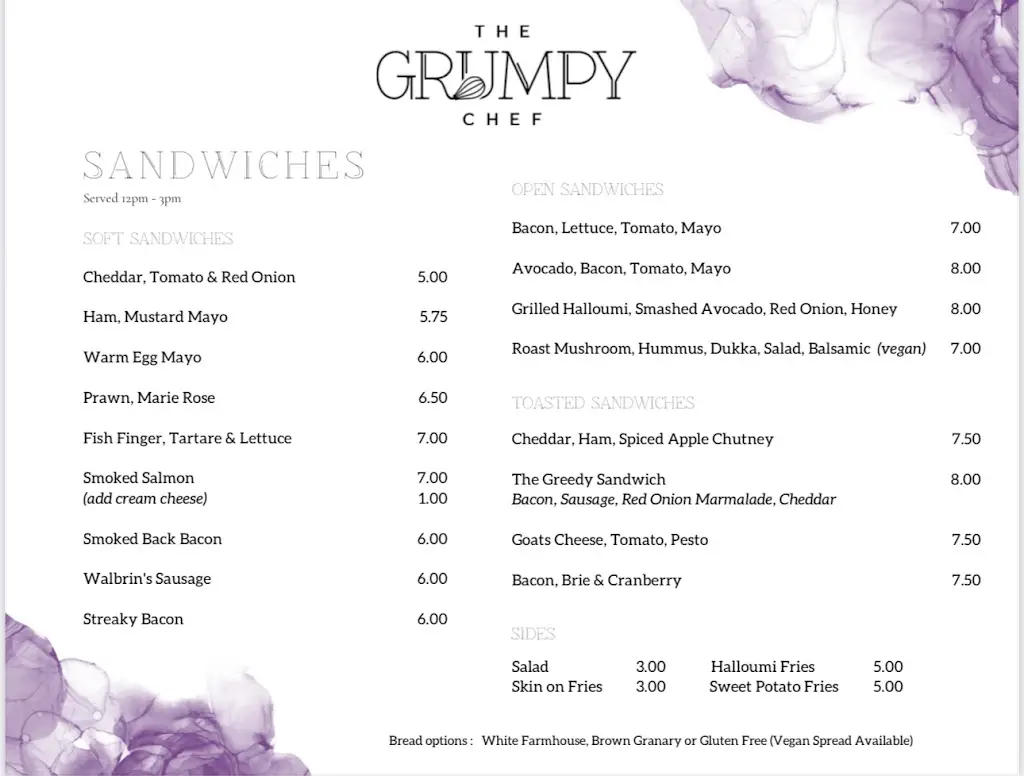 Menu_The Grumpy Chef_East Dean_image_2