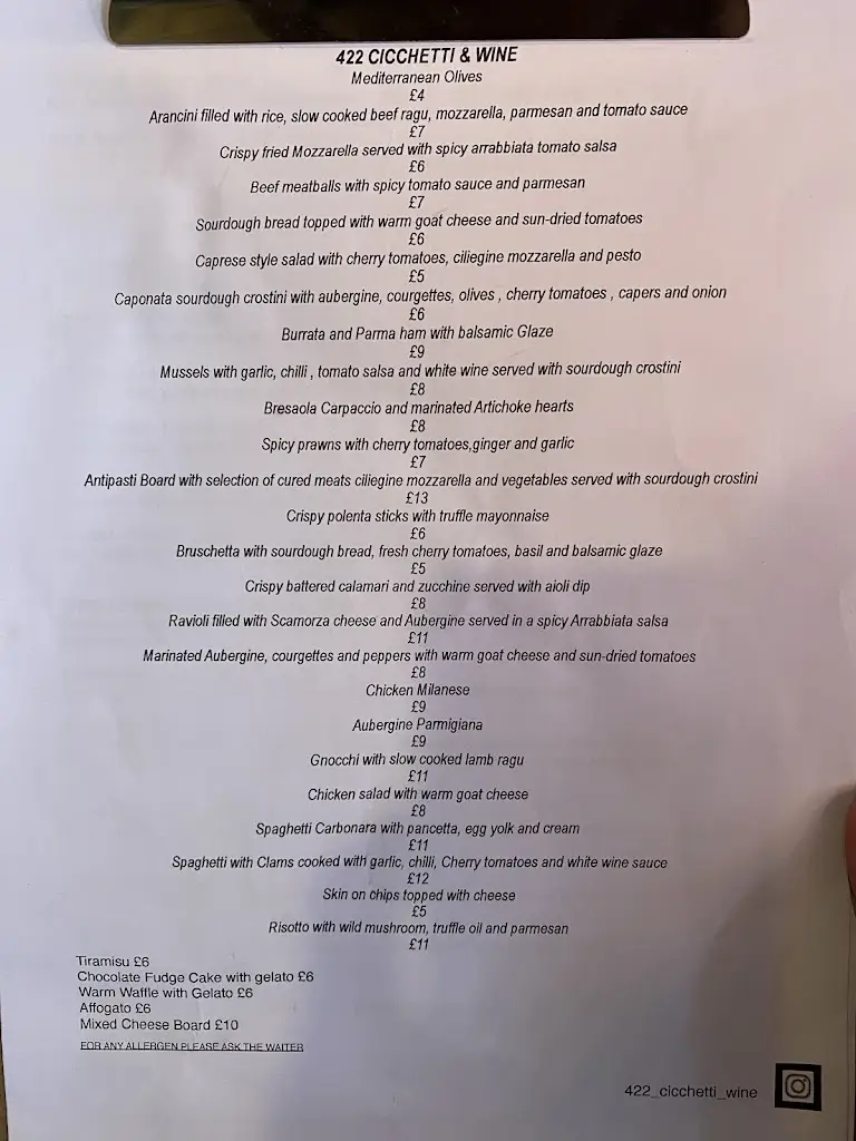 Menu_Cicchetti & Wine_Earlsfield_immagine_4