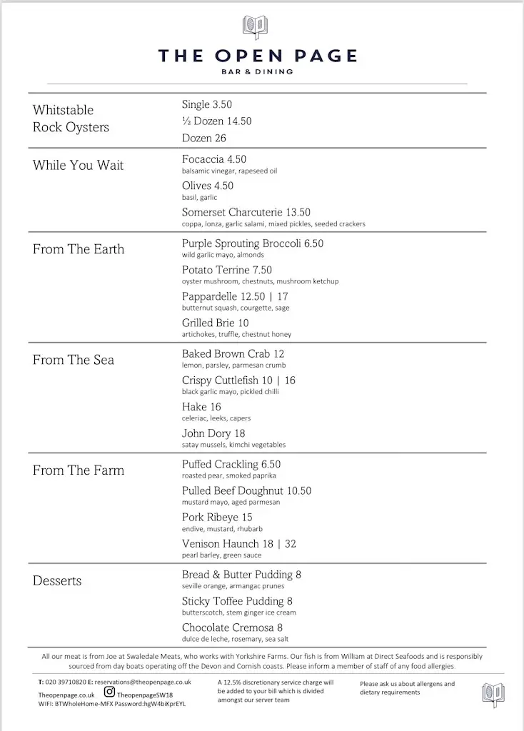 Menu_The Open Page_Earlsfield_image_2