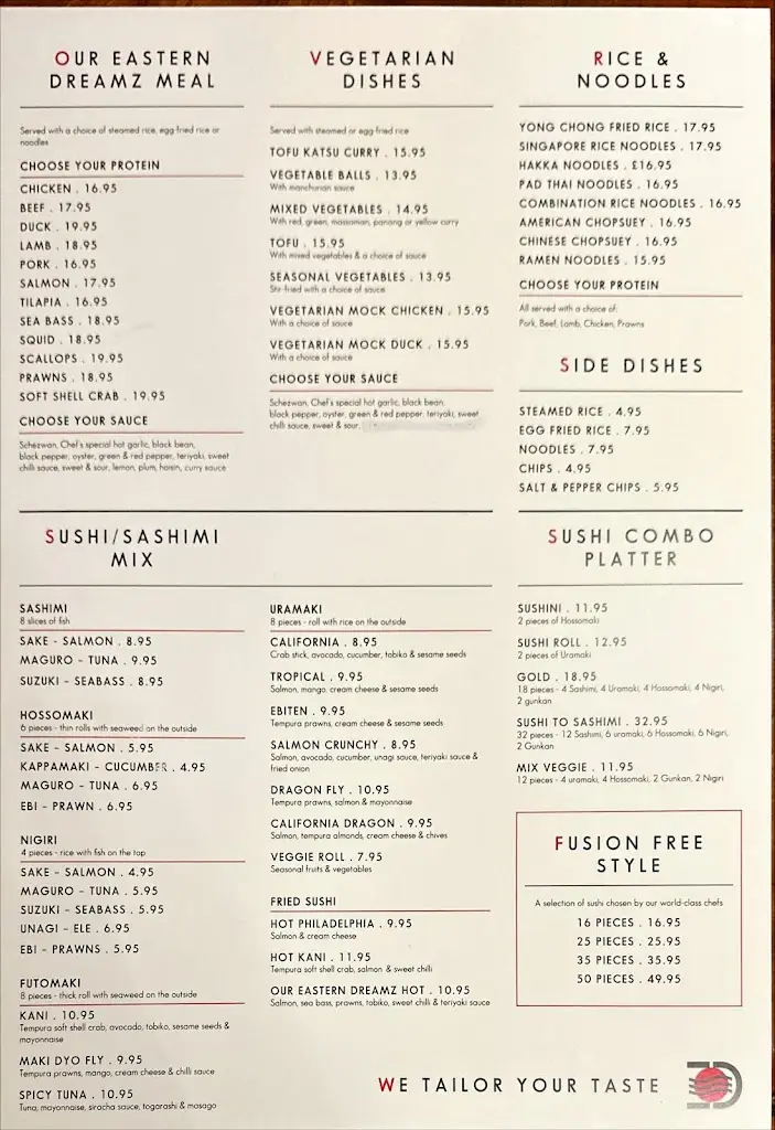 Menu_Our Eastern Dreamz Restaurant_East Markham_image_1