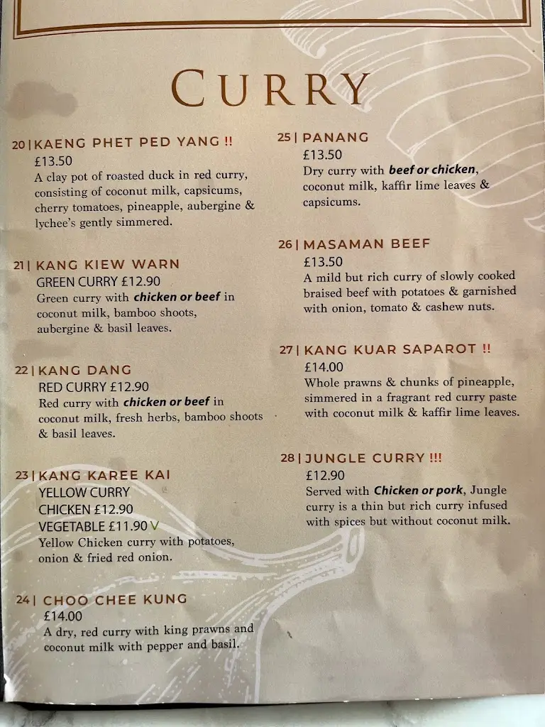 Menu_Star of Siam at The Highfield Hotel_East Rainton_image_1