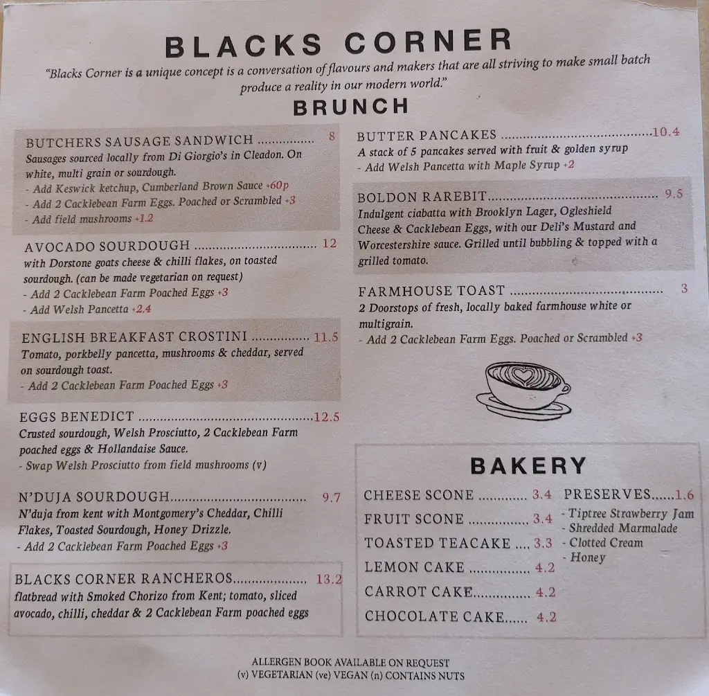 Menu_Blacks Corner_East Boldon_immagine_3