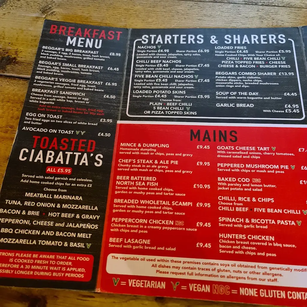 Menu_Beggar's Bridge - Pub & Kitchen_East Boldon_image_3