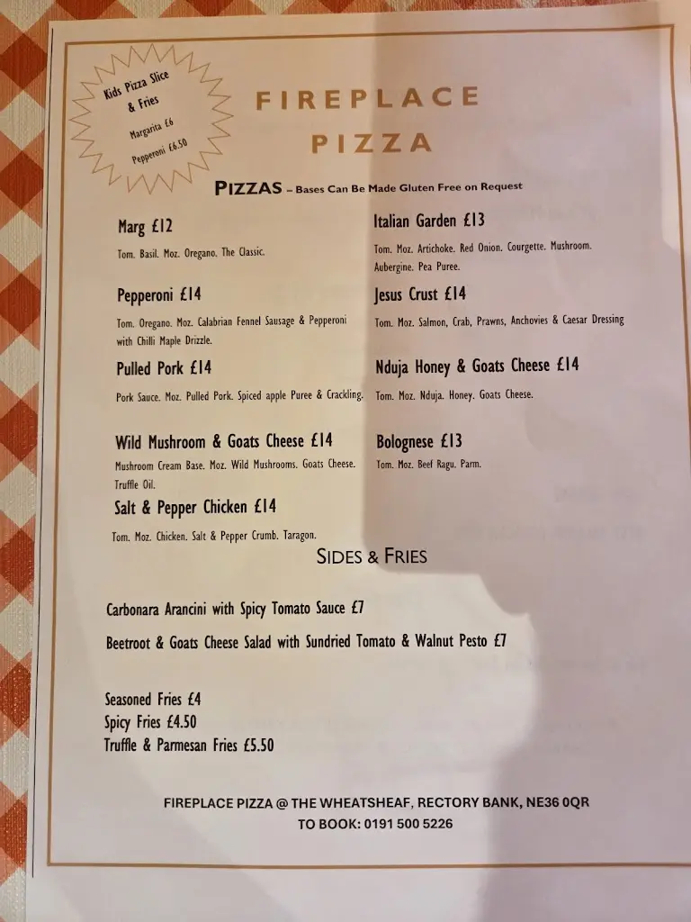 Ciara Crossley_Fireplace Pizza @ The Wheatsheaf_East Boldon_review