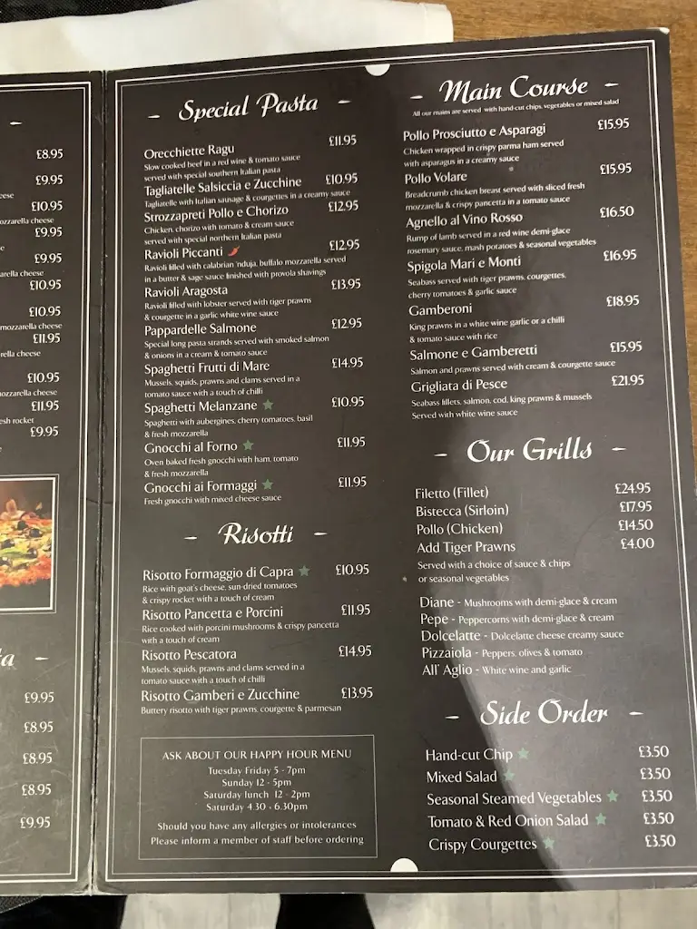 Menu_Volare Ristorante Italiano Boldon_East Boldon_image_2