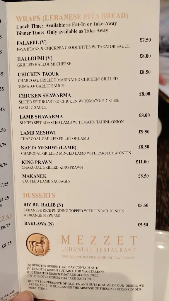 Menu_Mezzet Restaurant_East Molesey_image_3