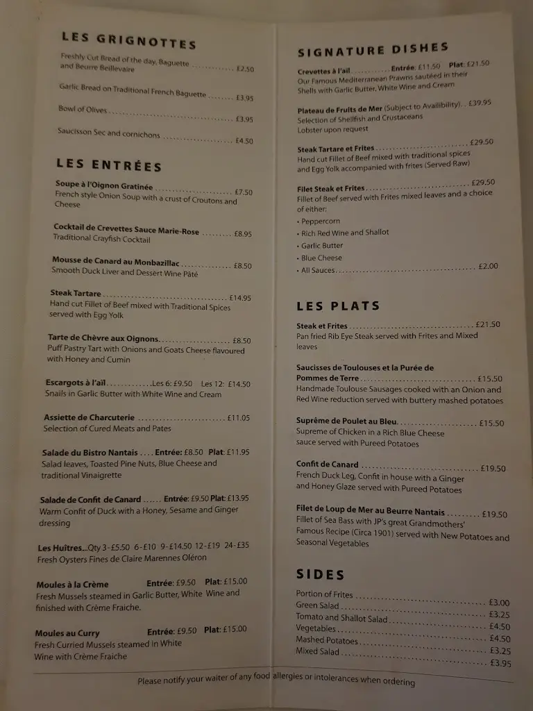 Menu_Le Petit Nantais_East Molesey_image_3