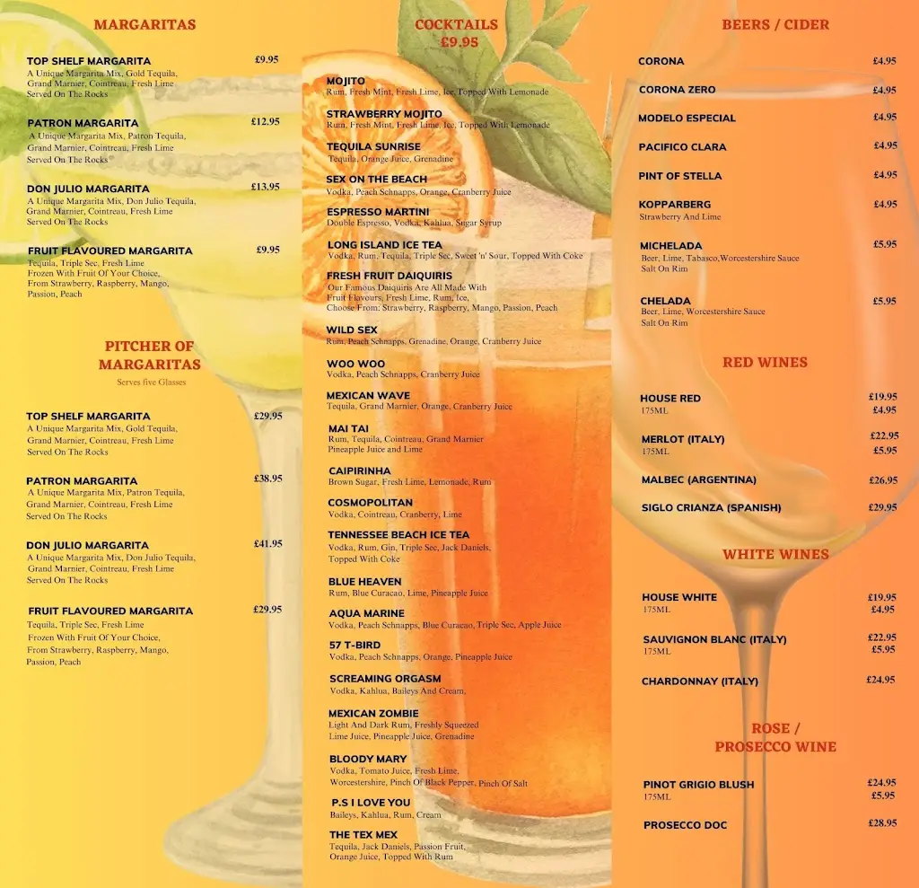 Menu_Tex Mex Restaurant & Cocktail Bar_East Molesey_image_4