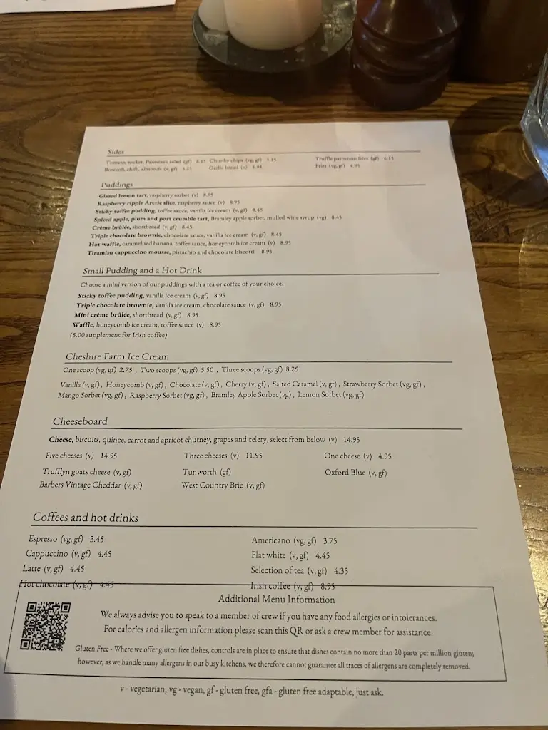 Menu_The Mute Swan_East Molesey_image_1