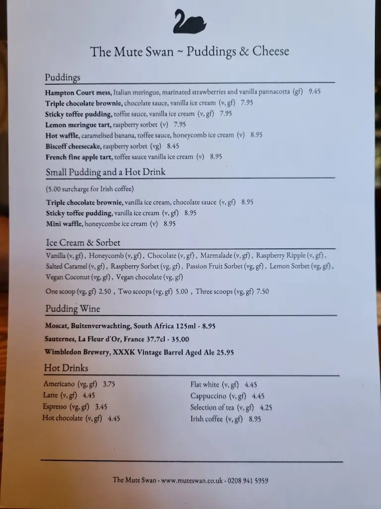 Menu_The Mute Swan_East Molesey_image_3