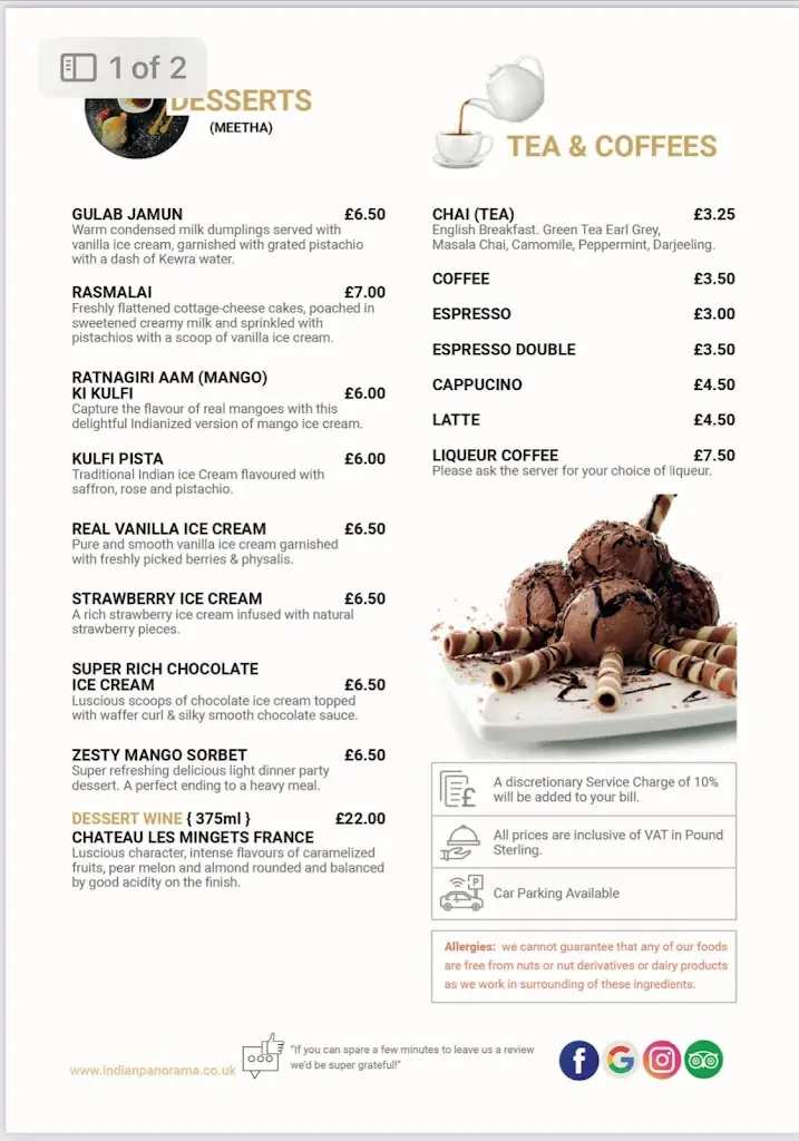 Menu_Indian Panorama - Indian Restaurant Near Me in Weybridge, Surrey, Esher, Molesey, Cobham, Leatherhead, Sunbury, Surbiton_East Molesey_image_2