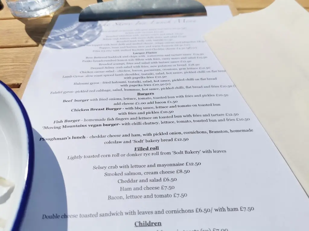 Menu_The Shore Inn_East Wittering_image_1