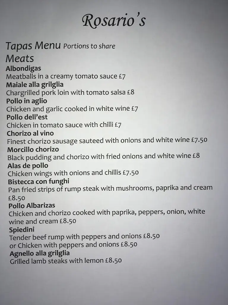 Menu_Rosario’s_East Wittering_image_2