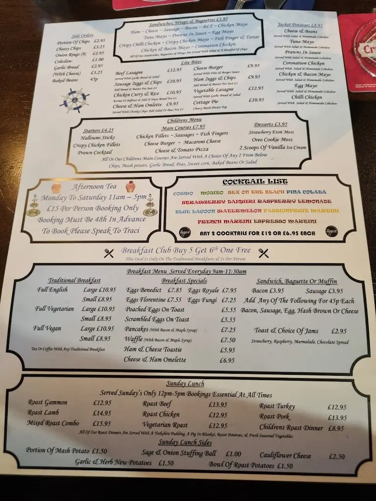 Menu_The Ship_East Tilbury_image_2