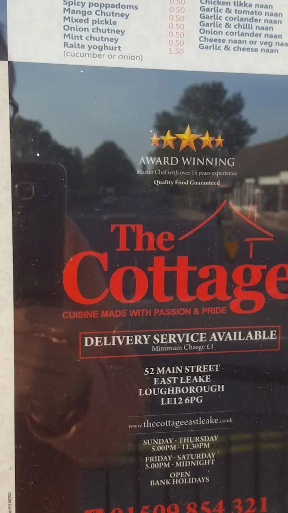 Menu_The Cottage_East Leake_image_1