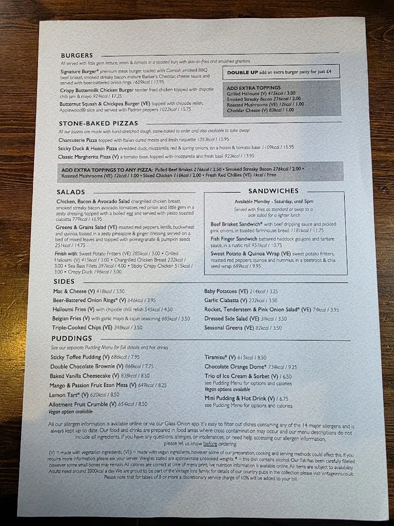 Menu_The Packe Arms_East Leake_image_1