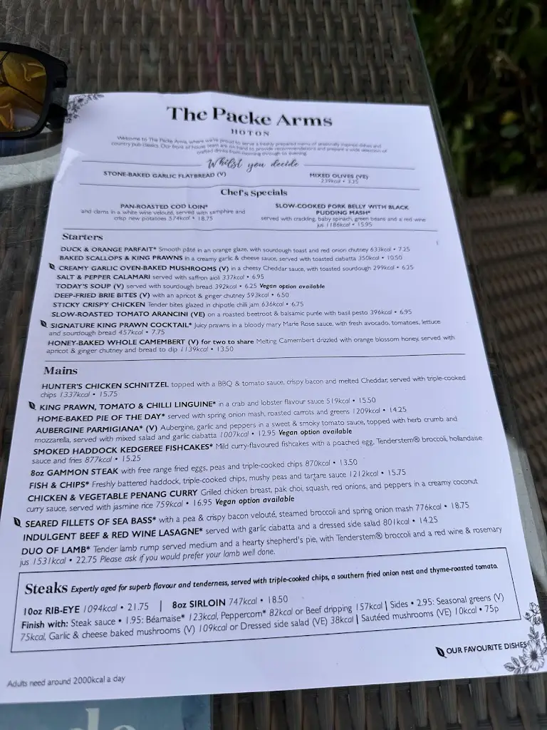 Menu_The Packe Arms_East Leake_image_2