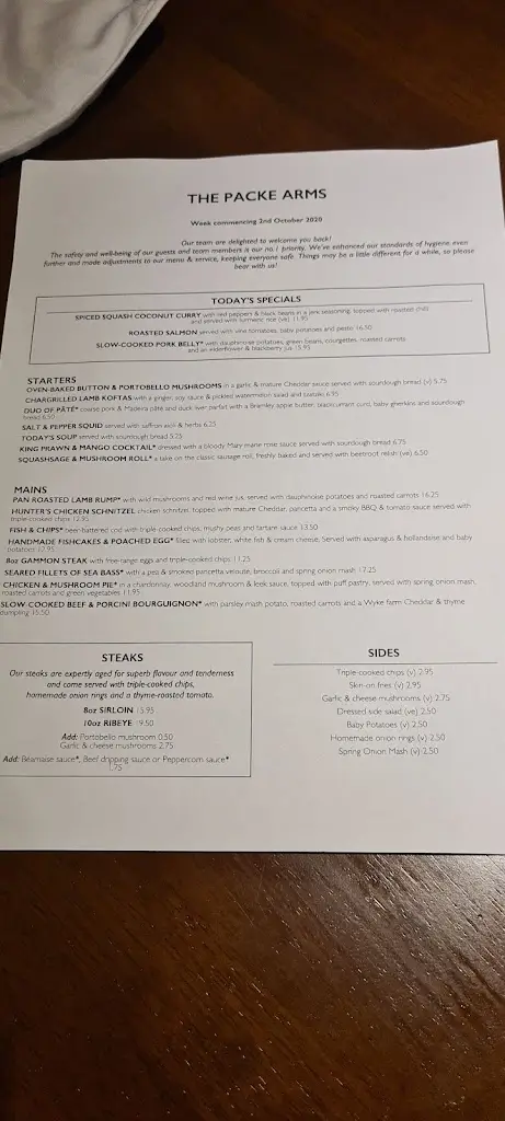 Menu_The Packe Arms_East Leake_image_3