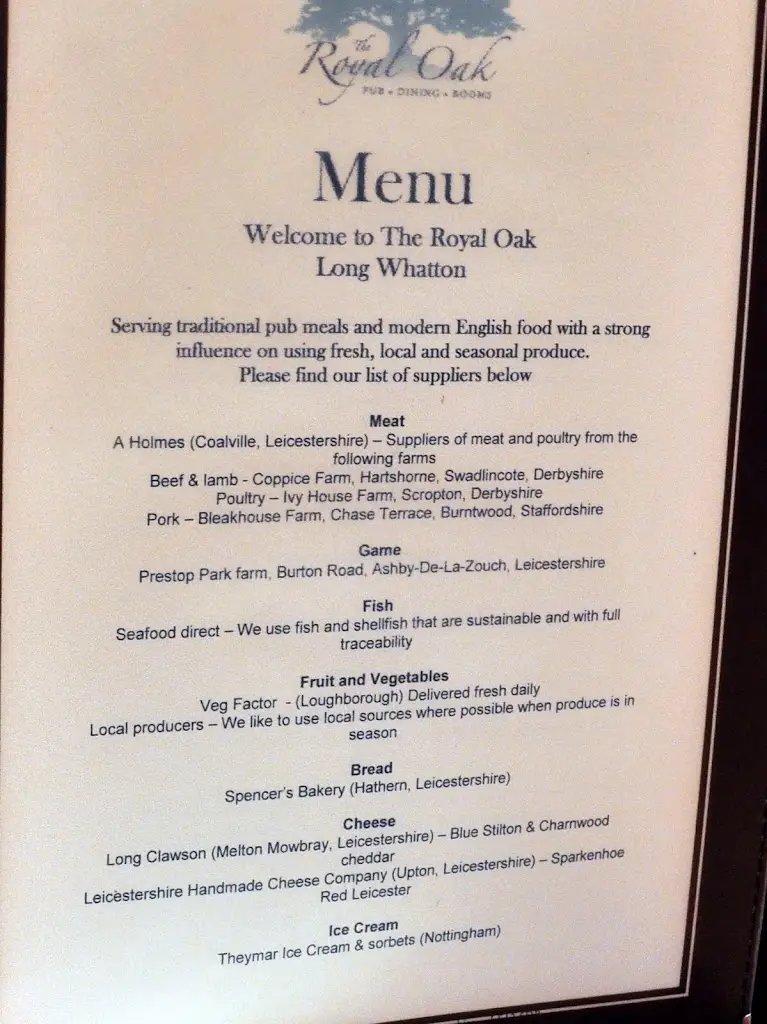 Menu_The Royal Oak_East Leake_image_1
