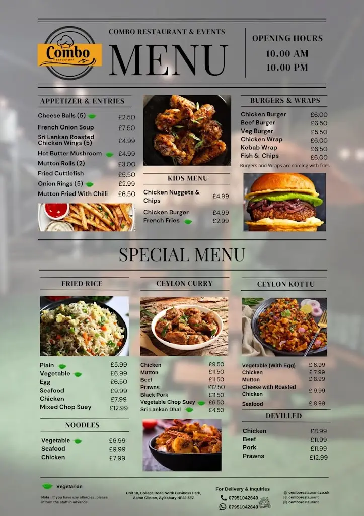 Menu_Combo Restaurant_Aston Clinton_immagine_2