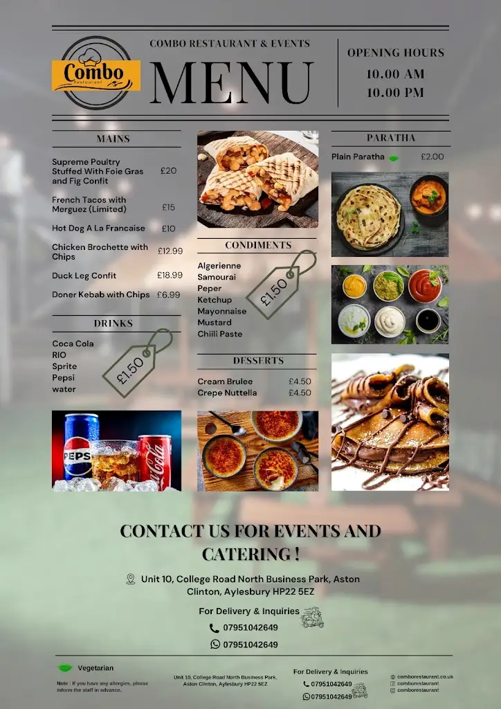 Menu_Combo Restaurant_Aston Clinton_immagine_3