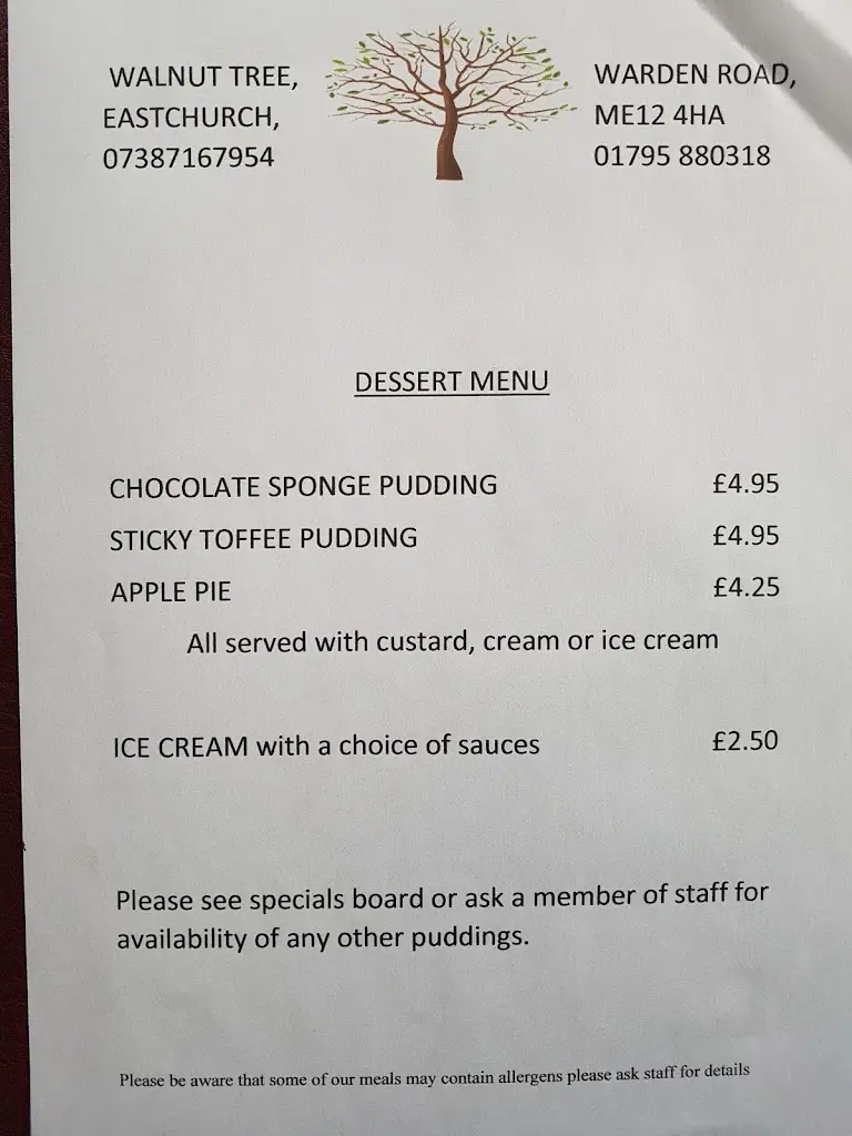 Menu_The Walnut Tree_Eastchurch_image_3