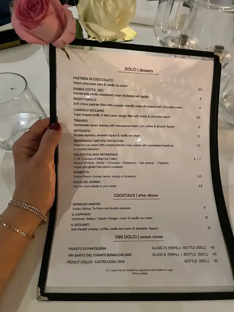 Menu_La Meridiana_East Horsley_image_2