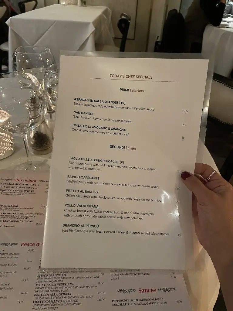 Menu_La Meridiana_East Horsley_image_4