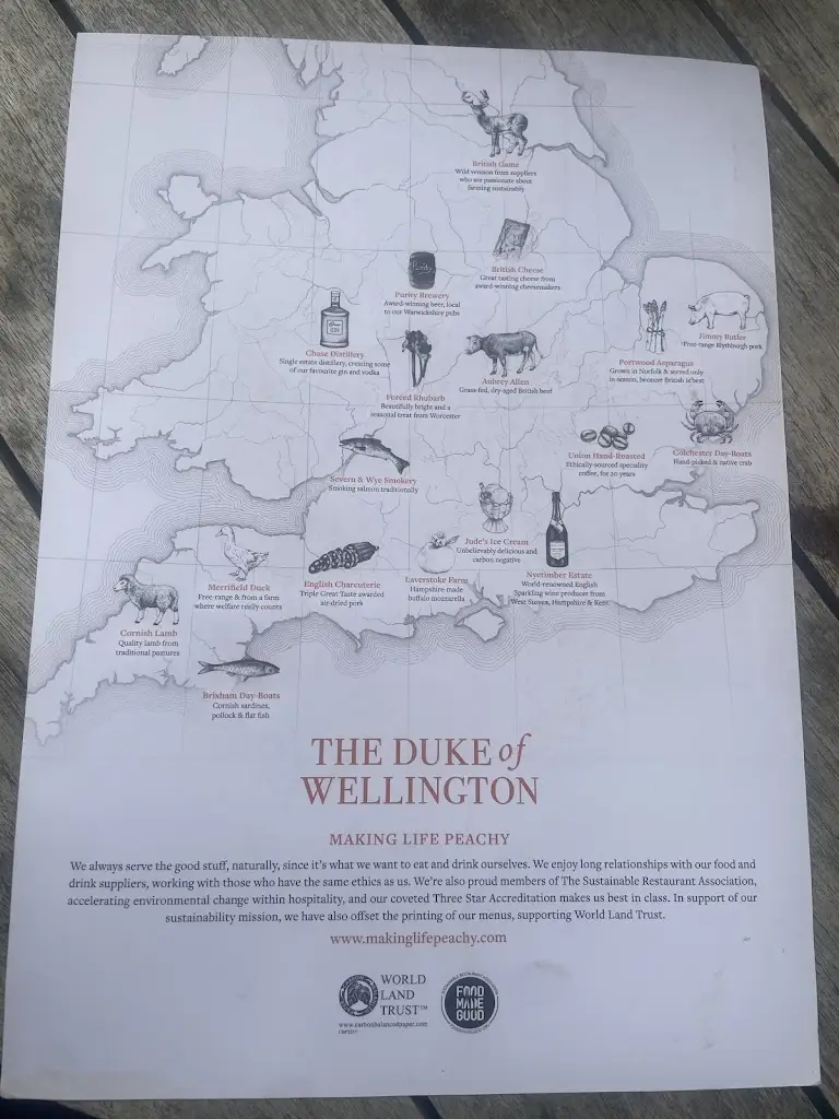 Menu_The Duke of Wellington_East Horsley_image_3