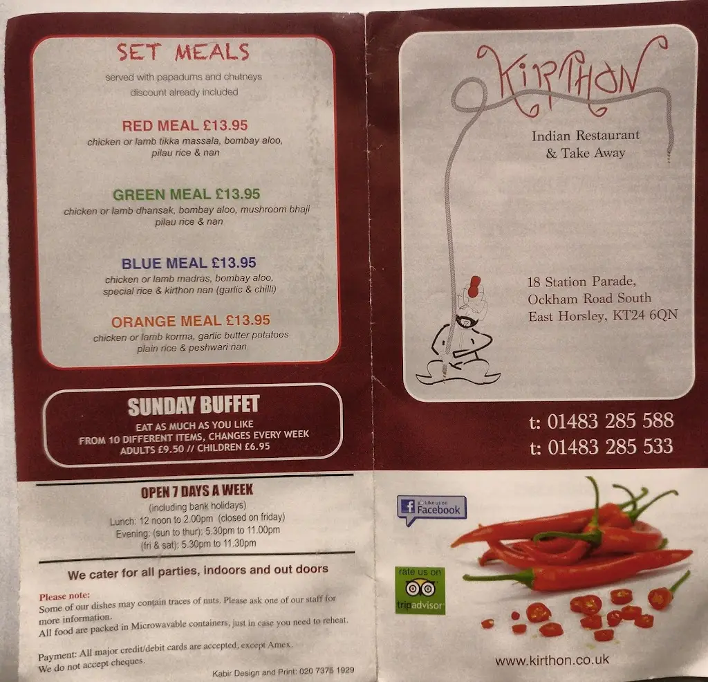 Menu_Kirthon_East Horsley_immagine_2