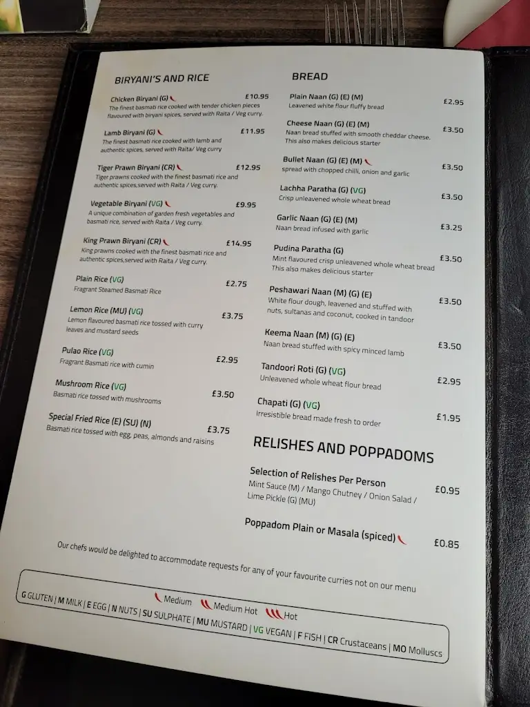 Menu_Yasmin Indian Restaurant_East Horsley_image_4