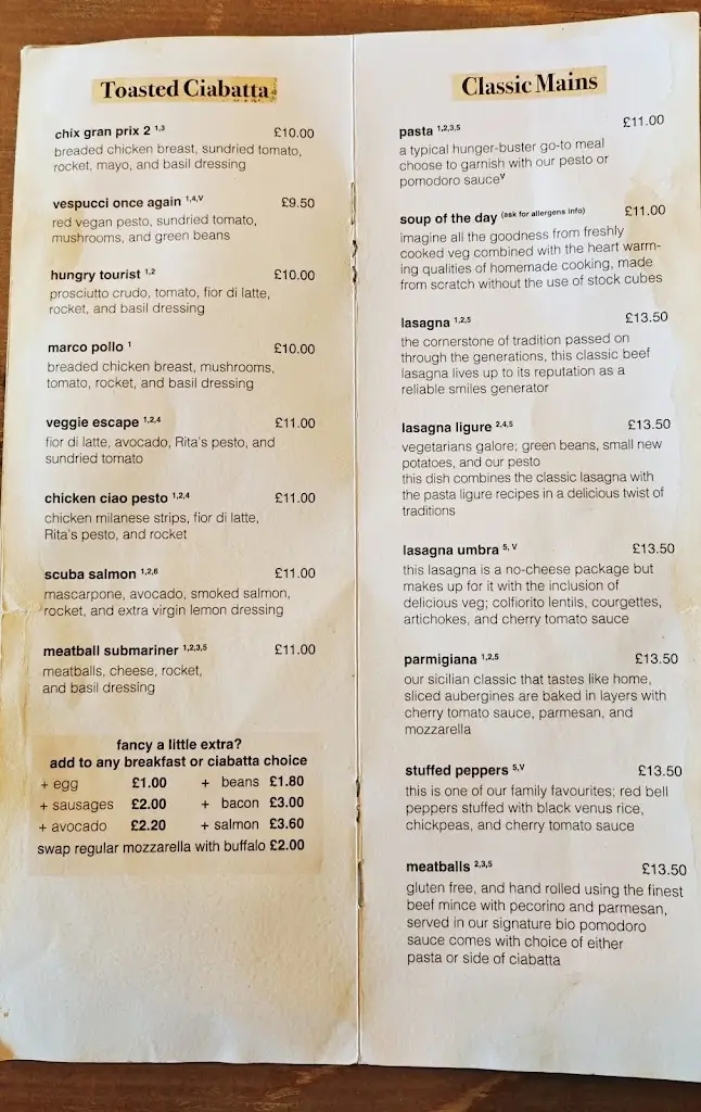 Menu_Annaré_East Horsley_image_1